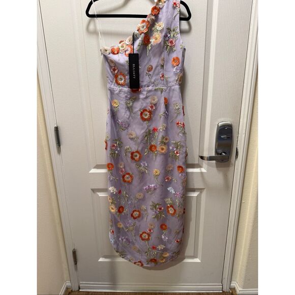 Elliatt Naya One Shoulder Midi Dress in Purple Cocktail Party Dress size S NWT - Picture 8 of 9